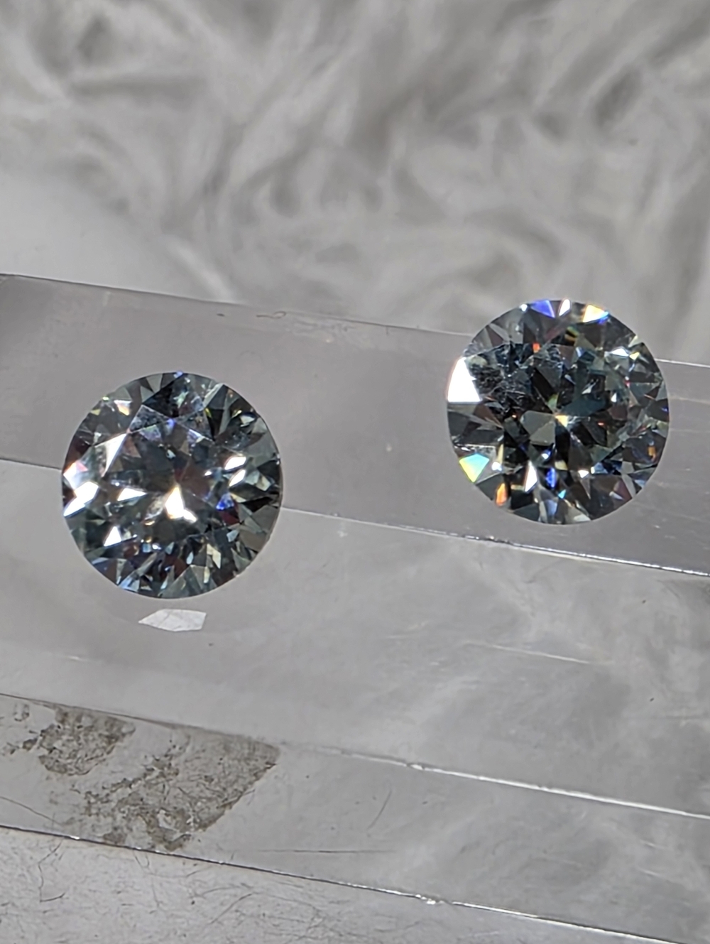 Moissanite 8 mm Pair of Loose Gemstones